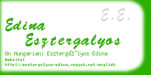 edina esztergalyos business card